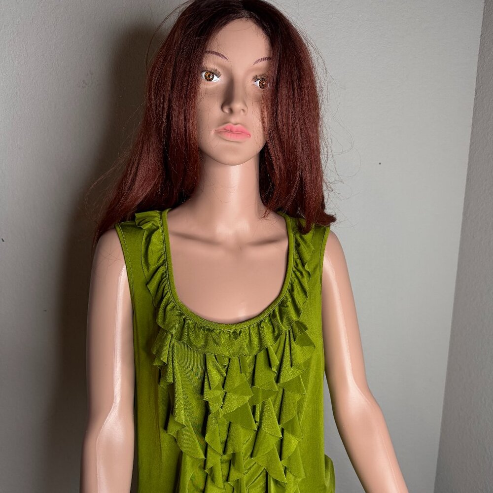 Green Ruffle Tank Top